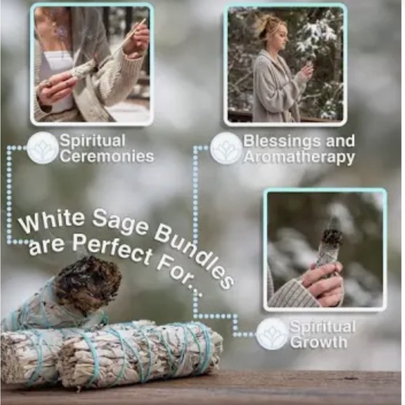 4” Wide Sage Stick Aromatherapy Bundle with Ceramic Dish, Gypsy Soul - Picture 2 of 10